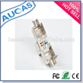 Cat6 / Cat5e / Cat6A RJ45 Modular Jack Para Network / 8P8C keystone conector adaptador / AMP 90 graus plug modular